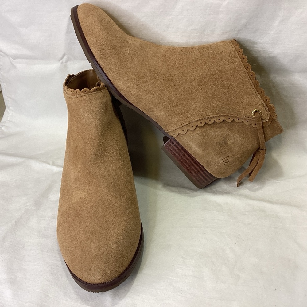 NEW Jack Rogers Charlotte Tan Suede Ankle Booties size 8M $125